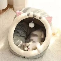 Cute And Soft Cat House Super Cat Bed Warm Deep Sleep Comfort Cat Bed Pets Tent Cozy Cave Nest Small Dog Mat Bag 5