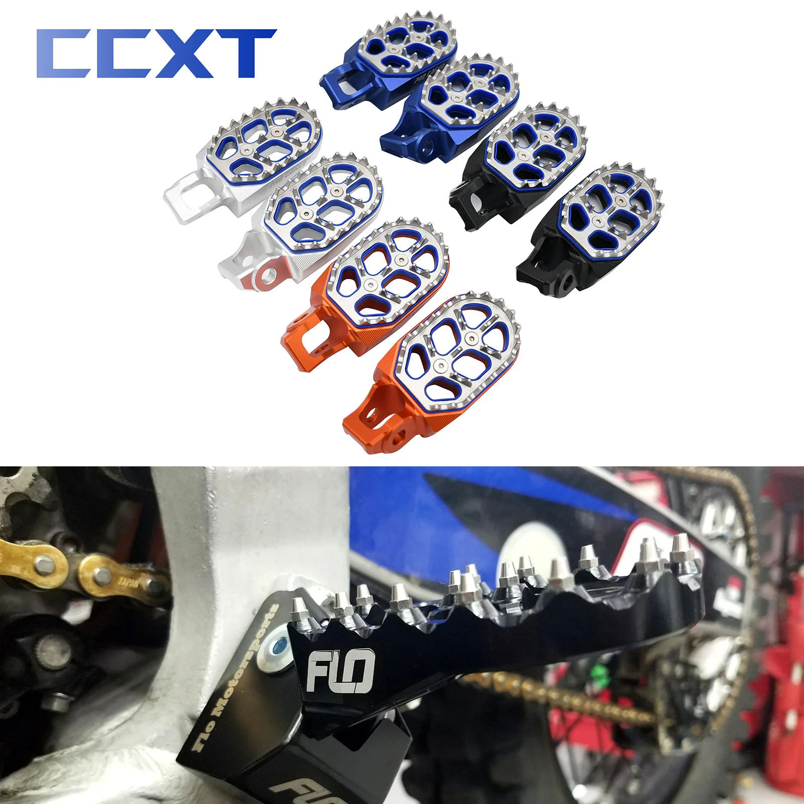 

CNC Motocross Foot Pegs Footpegs Pedals For Husqvarna TC FC TE FE TX FX FS For KTM SX SXF EXC EXCF XC XCF XCW 85-530 2016-2021