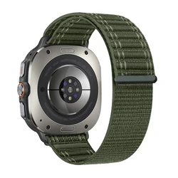 Adjustable Elastic Nylon Sport Band for Galaxy Watch 7 Ultra (Army green)