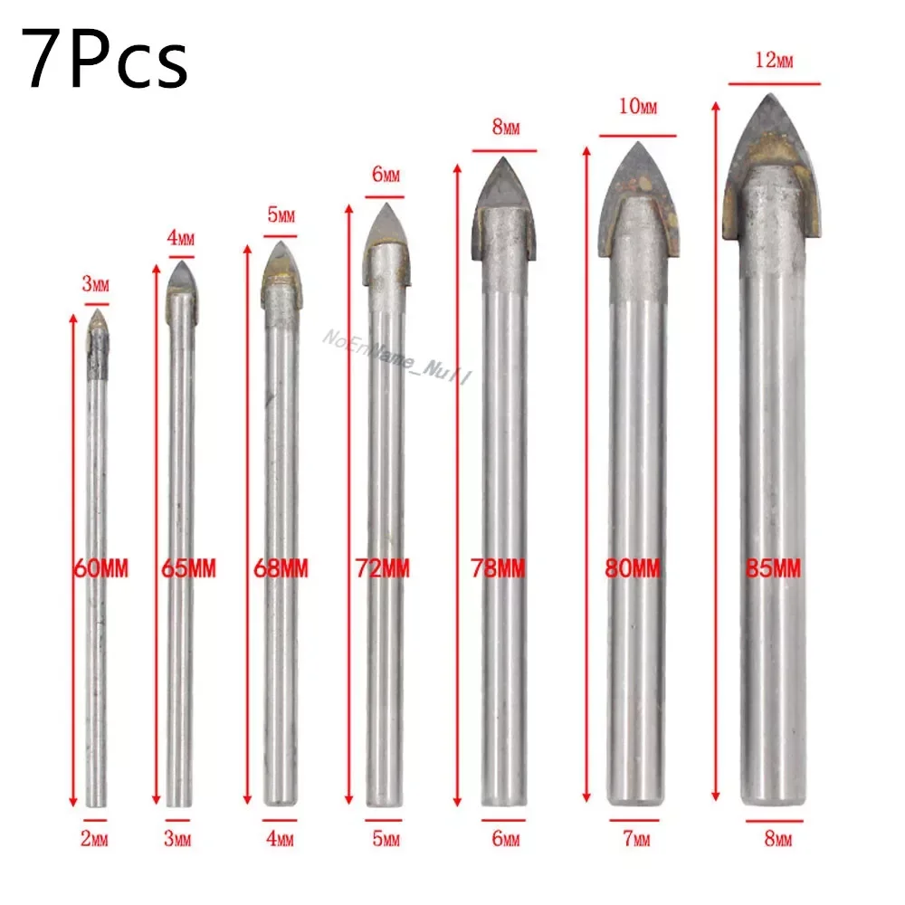 4/6/7 Pcs Glass Marble Porcelain Spear Head Ceramic Tile Drill Bits Set Spade Drill Bit 3/4/5/6/8/10/12mm 4 6 7 pcs glass marble porcelain spear head ceramic tile drill bits set spade drill bit 3 4 5 6 8 10 12mm