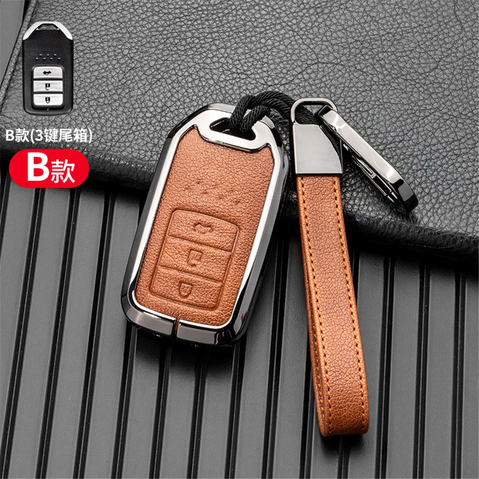 Cover chiate/telecomando per Honda CR-V ACCORD ODYSSEY CIVIC ect all-inclusive protezione portachiavi accessori in lega di zinco - Sf06eaa435f3243d2a65a448f70211f77C