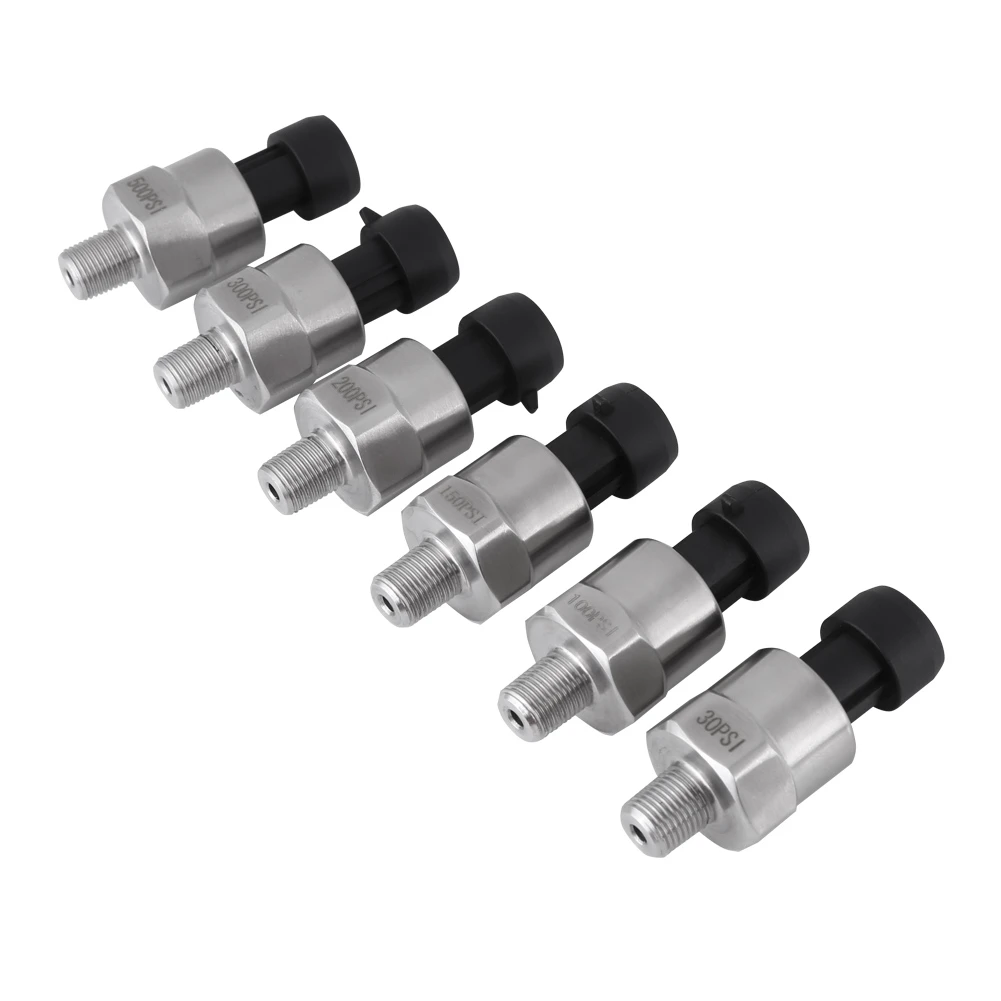 Pressure Sensor Module 1/8NPT Thread Stainless Steel Pressure Transducer Sender Sensor for Oil Fuel Water Pressure Sender Transducer