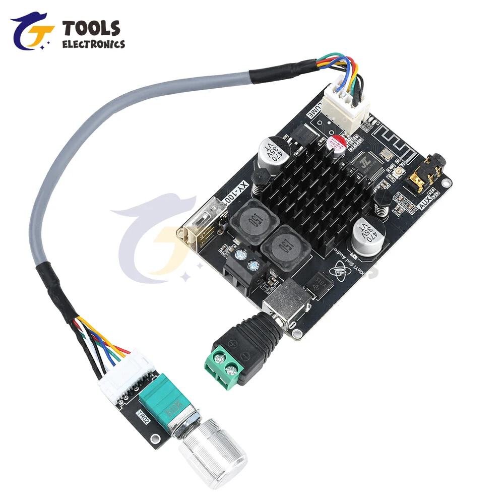 XY-1001W TPA3116 Bluetooth Audio Amplifier Board Module DC 9-24V