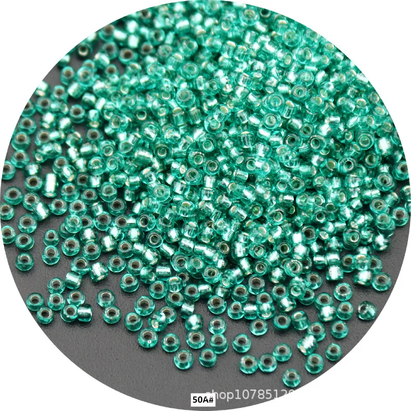 High-Quality Silver-Filled Glass Rice Beads for Jewelry & Clothing - Multiple Sizes Available