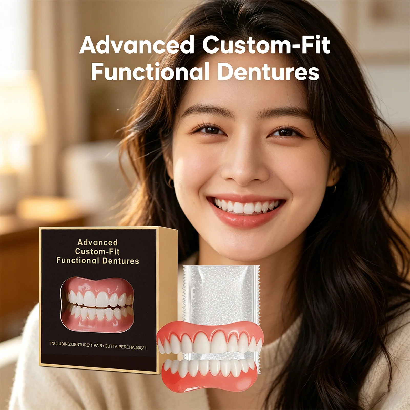 틀니 수정 키트 치아 틈새 채우기 교정용 가짜 치아 전문가용 가짜 치아 구강 위생 관리 사실적인 틀니 세트