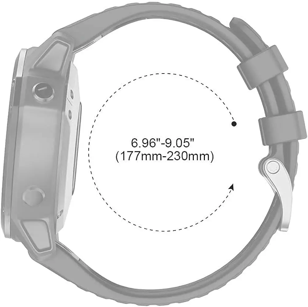 Premium Silicone Watch Strap - QuickFit Design, 22mm/26mm