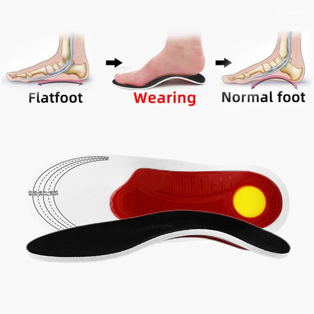 Professional Orthotic Insoles Adult Flat Foot Arch Support Orthopedic Insoles Shoe Cushion Insert Feet Health Care Tool Unisex