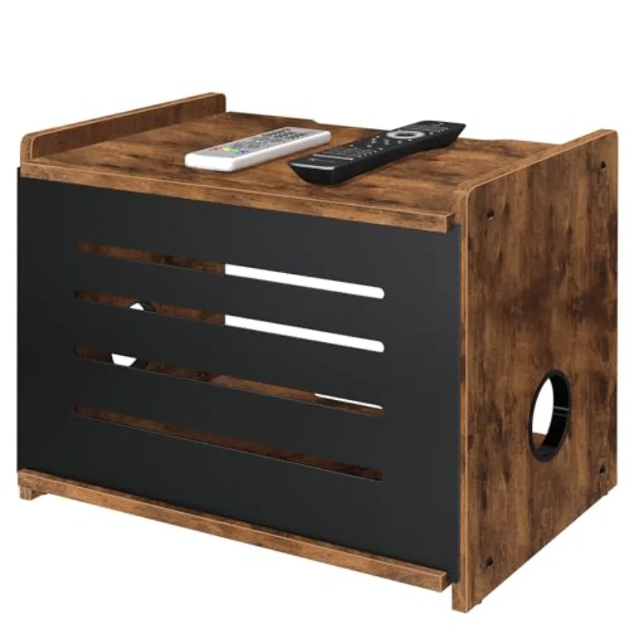 Router Shelf Wood Wifi Box Hider Projector Shelf Stand Router Modem Storage Box Power Strip Cable Management Hider Rack Routers