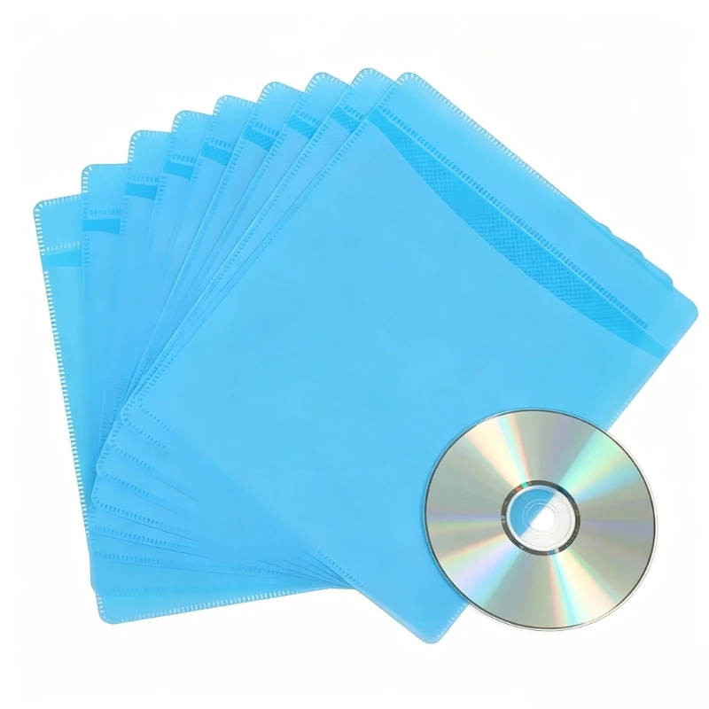 서리로 덥은 창 VCD 디스크 커버가있는 100Pcs 12CM 플라스틱 봉투 케이스 보호대 용 보호 슬리브 보관함