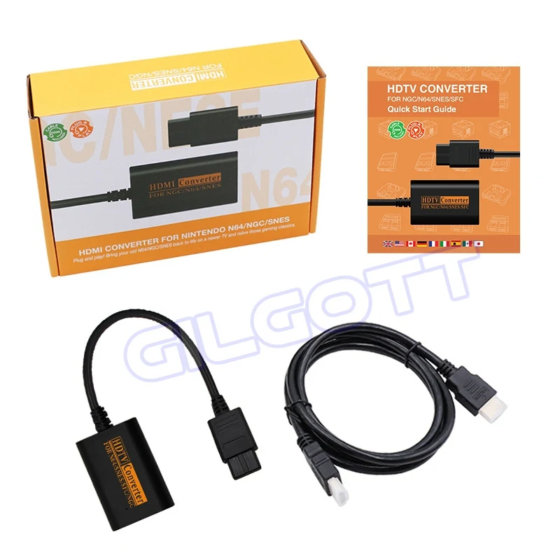 Convertitore Hdtv Hdmi Per Nintendo 64 N64 Snes Sfc Gamecube Ngc Accetta Ingresso Av E Sv S-Video Uscita 1080P