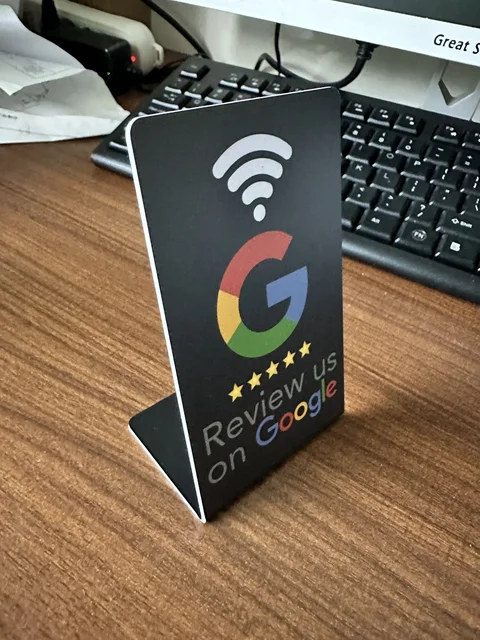 NFC 215 Programmable Card - Google Review Sticker, 13.56MHz Waterproof NFC Tag, Stand Table Station for Business Promotion 4