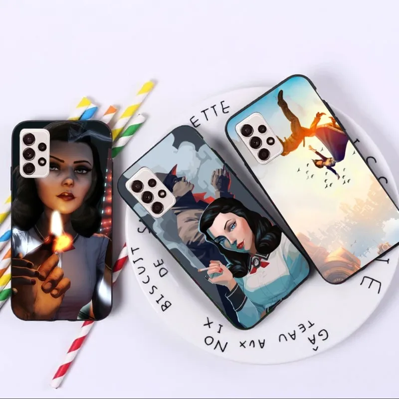 Custodia Per Telefono Bioshock Infinite Per Samsung A91 A81 A73 A72 A71 A30S A20 A12 A13 A52 A53 4G 5G Cover Morbida Nera Per Telefono