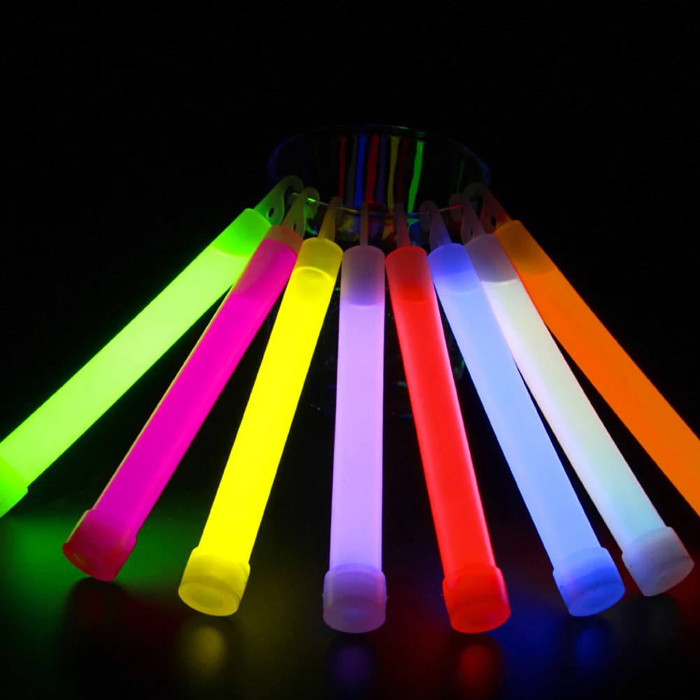1Pc Fluorescence Light Glow Sticks with Hook for Hiking Camping Outdoor Light Stick Outdoor Emergency Lighting SOS
