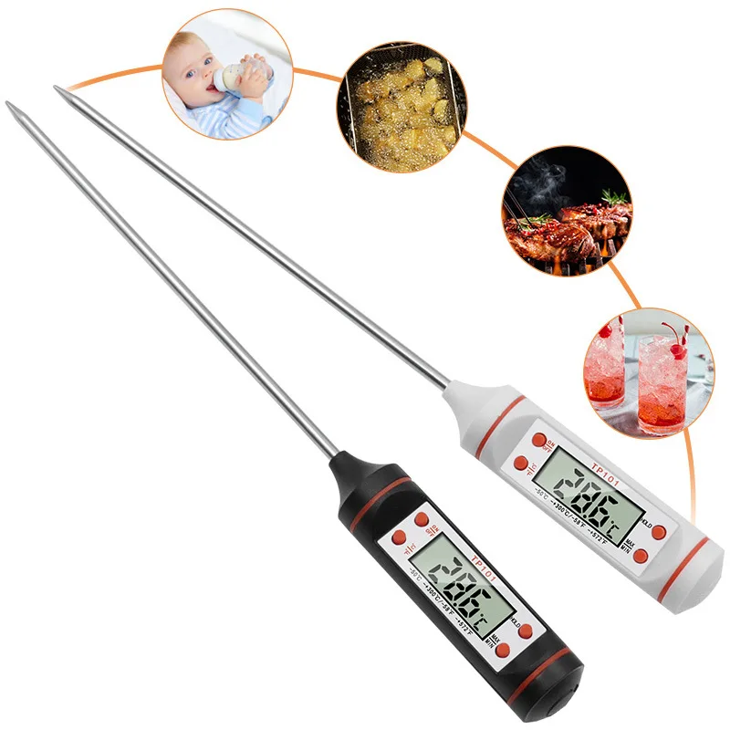 New Instant-Read Accurate Stainless Steel Cooking Food Meat Probe  Thermometer R7UA - AliExpress