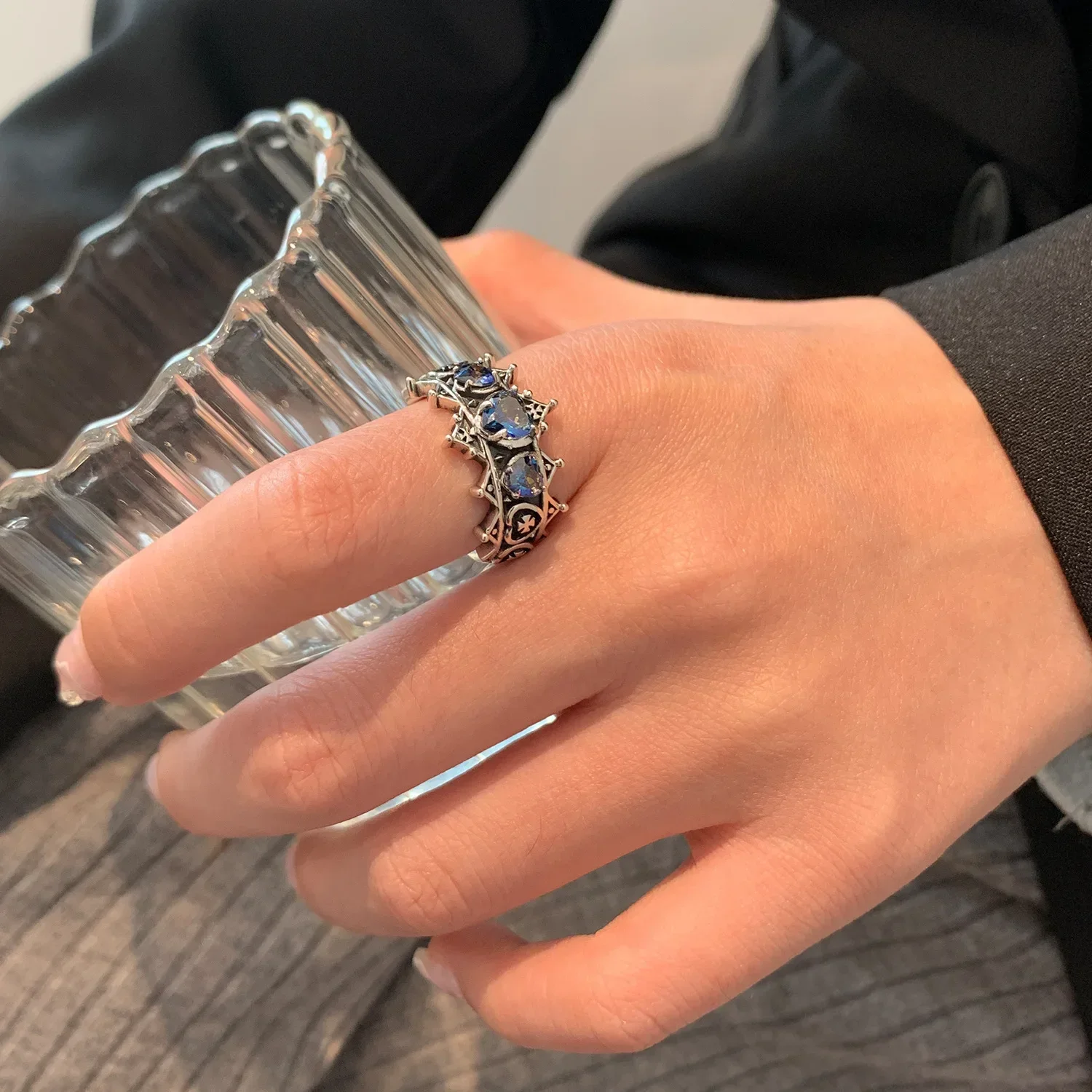 Wedding Rings Finger Rings Engagement Rings Fashion Ring Cross Rings Punk Rings Punk Anillos Mujer Vintage Gothic Love Heart Cross Rings For Women Girls Bridal Wedding