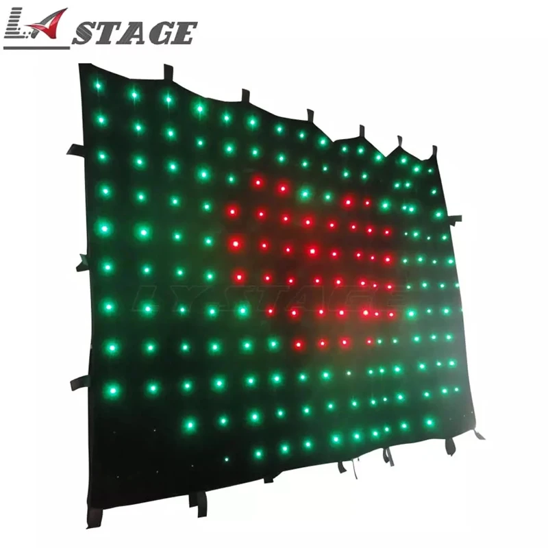 P18 3M X 3M 80 Modelli Dmx Video Tenda Schermo Led Rgb Stage Wedding Dj Sfondo 8Ch Con Sd E Controller Ignifugo