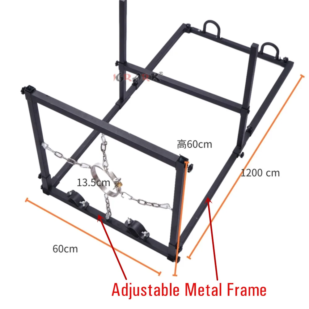 Indoor Sex Furniture Bondage Gear BDSM Restraint Set Metal Handcuffs Anklecuffs Sex Toys For Couples Adult Games Erotic Product