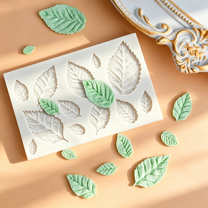 Rose Leaves Silicone Sugarcraft Mold Resin Tools Cupcake Baking Mould Fondant Cake Decorating Tools
