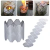 Backpacking Alcohols Stove Windbreak Plate Lightweight Stainless Steel Stove Folding Windscreen For Outdoor Camping Use 3