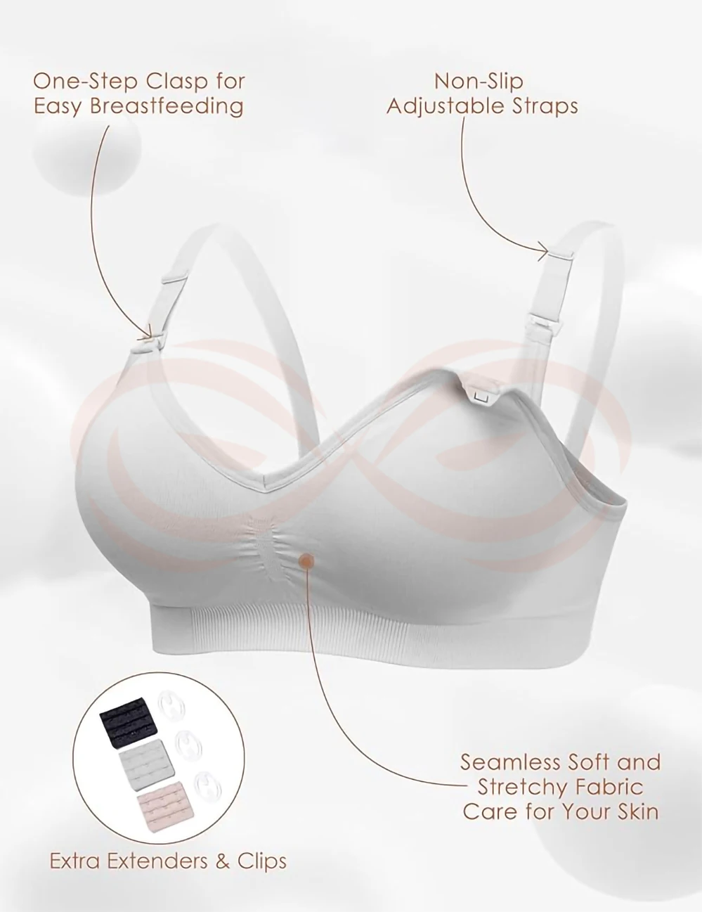 Nephthys Nursing Bra Seamless Maternity Underwear Wirefree