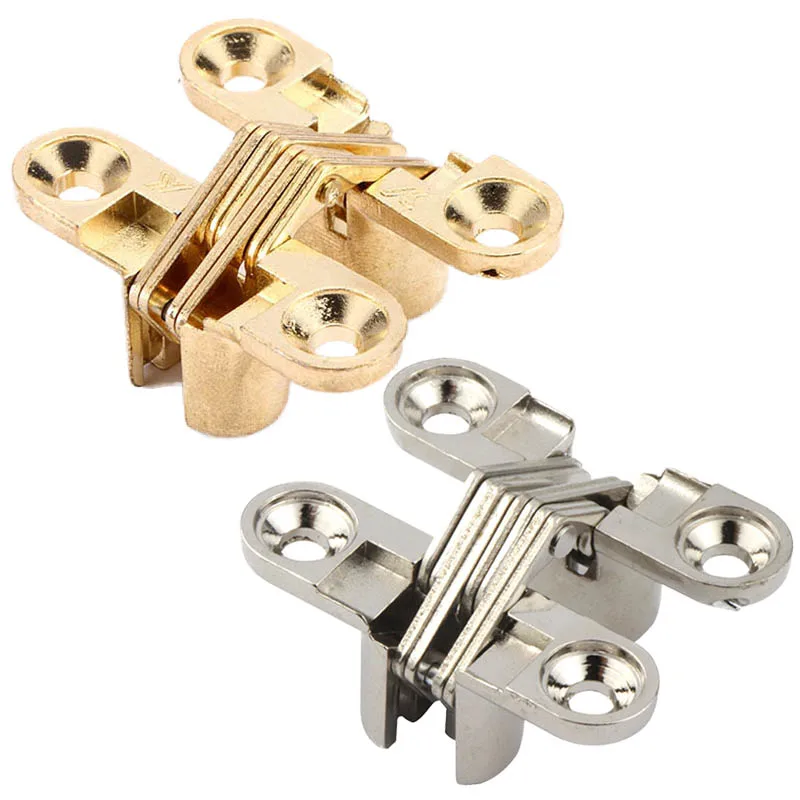 Hidden Hinge 4Pcs 42x13mm Invisible Concealed Folding Door Hinge For Cabinet Cupboard Door Wooden Boxes stainless steel hinges door hinges
