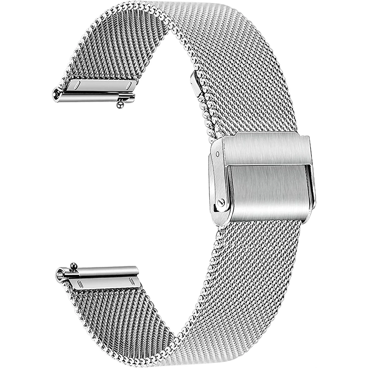 Universal Milanese Mesh Stainless Steel Watch Band - Quick Release, Silver