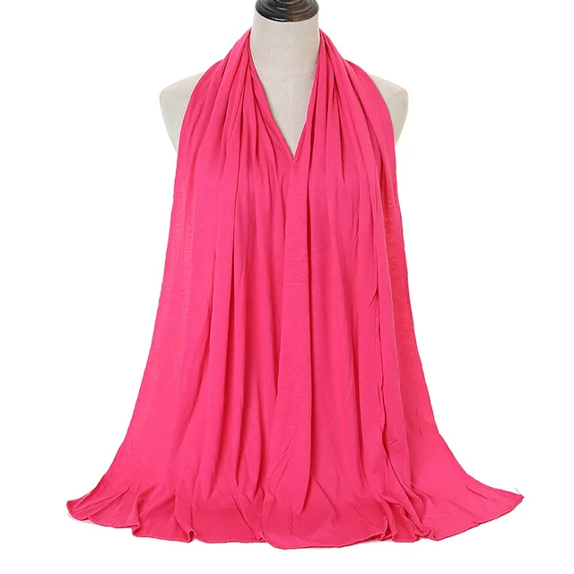 Écharpe Hijab en Jersey de coton Modal de qualité supérieure, châle musulman Long, Turban doux uni, bandeau pour femmes, bandeau africain 170x60cm