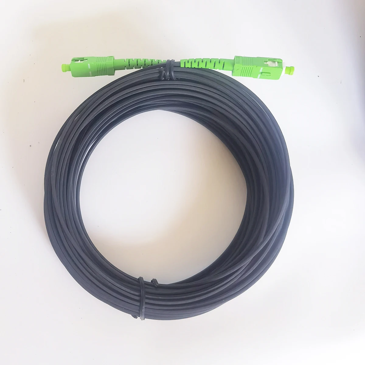 Optical Fiber Drop Cable Indoor FTTH SM Simplex Optic Cable Patch Cord SC Connector 10-50 Meters
