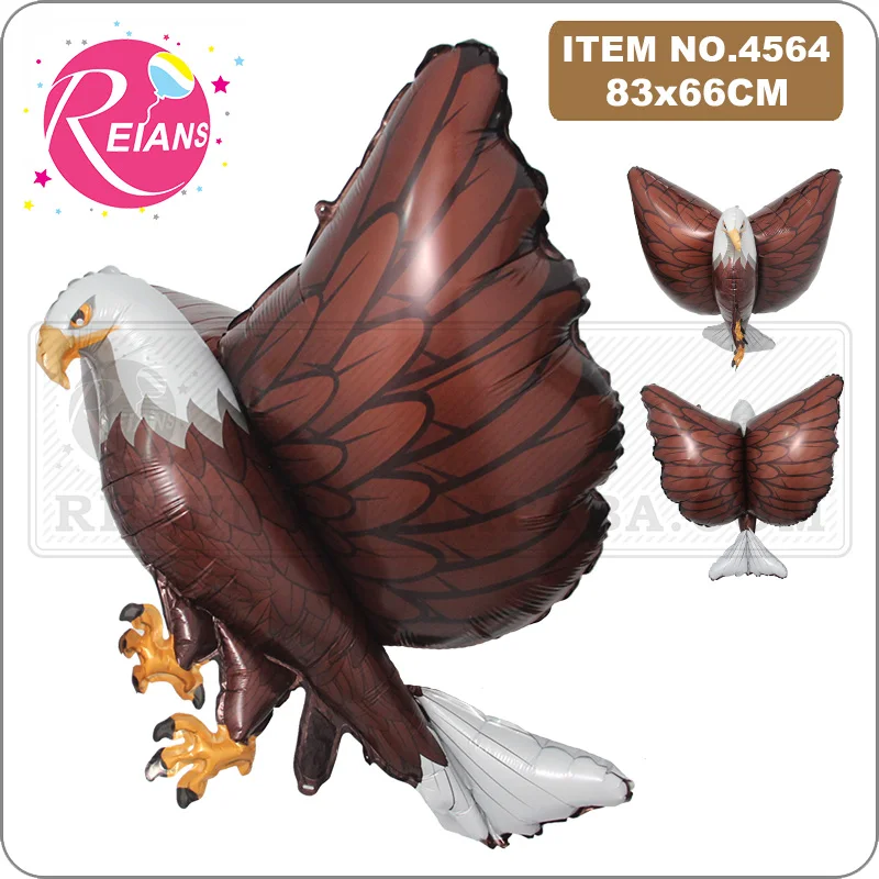 

Cartoon Giant 3D Eagle Foil Balloons Animal Bird Theme Baby shower Children's Boy Birthday Party Decorations Helium Balloon