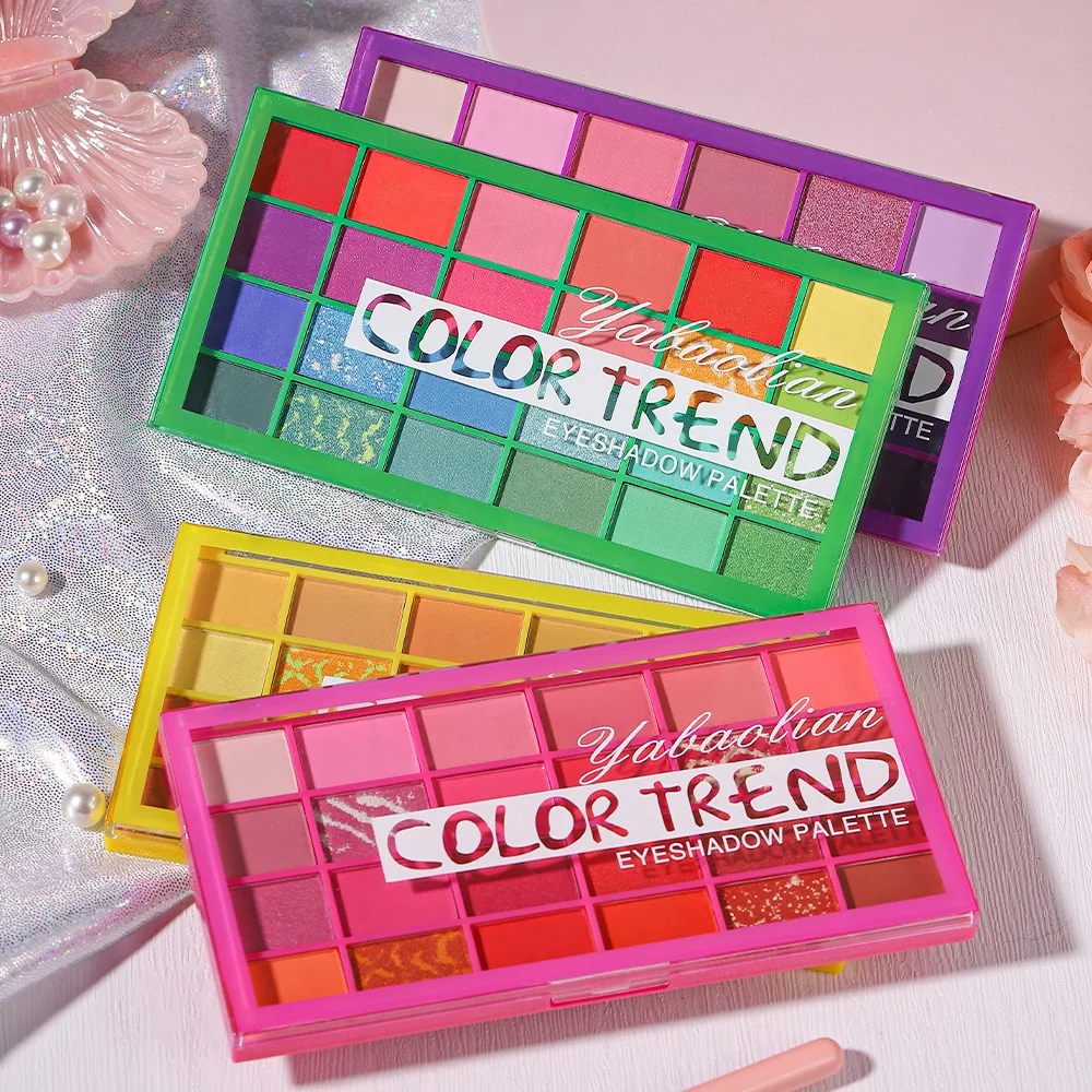 YABAOLIAN Transparent 24-color Eye Shadow Plate Earth Tone Pearlescent Matte Makeup ins Eyeshadow