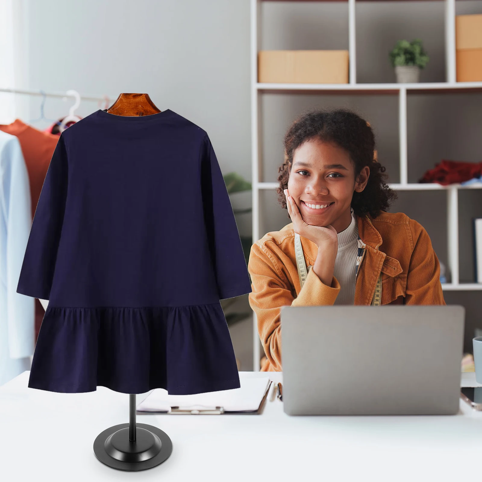 T Shirt Display Stand Metal T Shape Display Holder Adjustable Height Clothes Holder Outfits Hangers Suitable for Home clothes hanger
