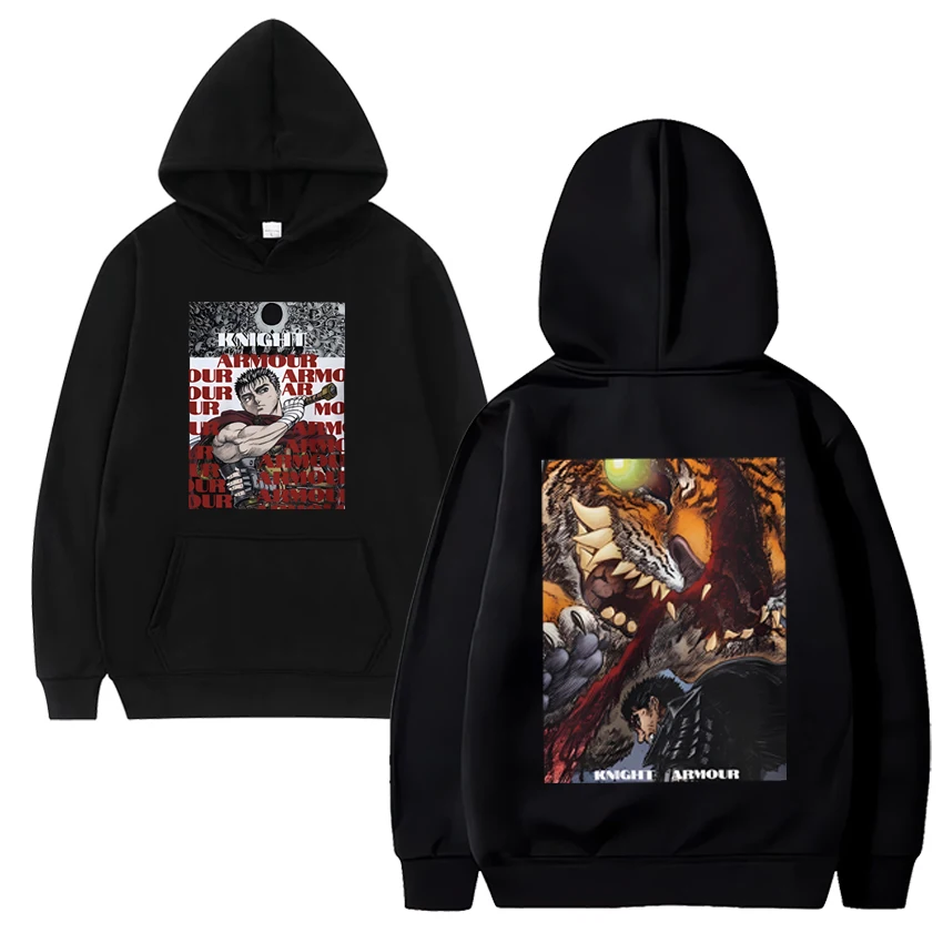 

BERSERK knight ARMOUR Hoodie japan harajuku Anime Men Women Long sleeve Fleece Sweatshirt Casual Loose Unisex pullover