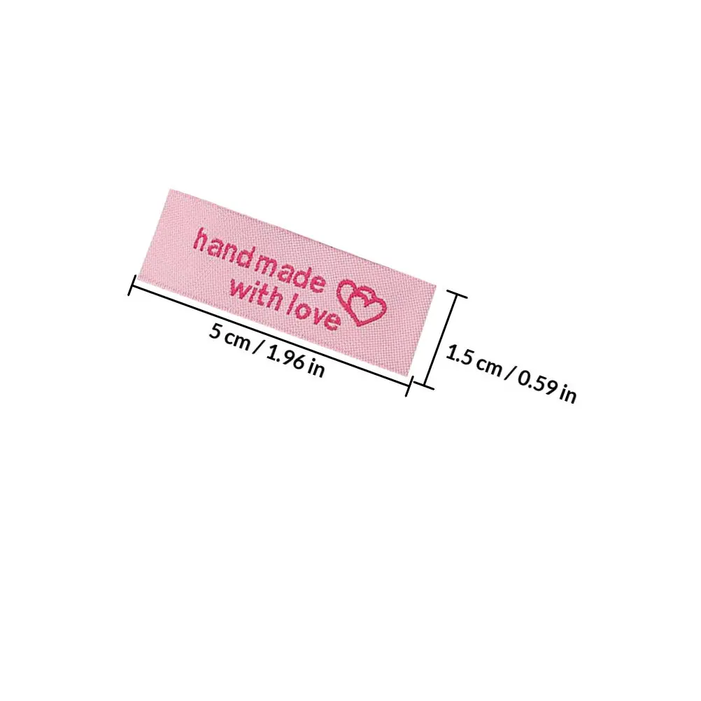80개 의류 칼라 라벨 수제 의류 태그 프리미엄 폴리에스터 DIY 의류 액세서리 청바지 모자 가방용
