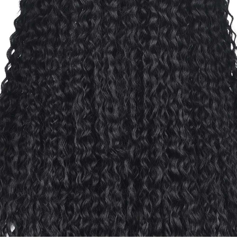 Parrucche sintetiche con frontino in pizzo, 34 pollici, capelli ricci lunghi, parrucche con frontino in pizzo per donna, colore marrone ombré, parrucca cosplay con frontino in pizzo HD, resistente al calore - immagine 2