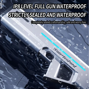 Summer Strong Blasting Fully Automatic Electric Water Gun Toy，Full Body Waterproof  Soaking Function,Beach Battle Shooting Toy 1