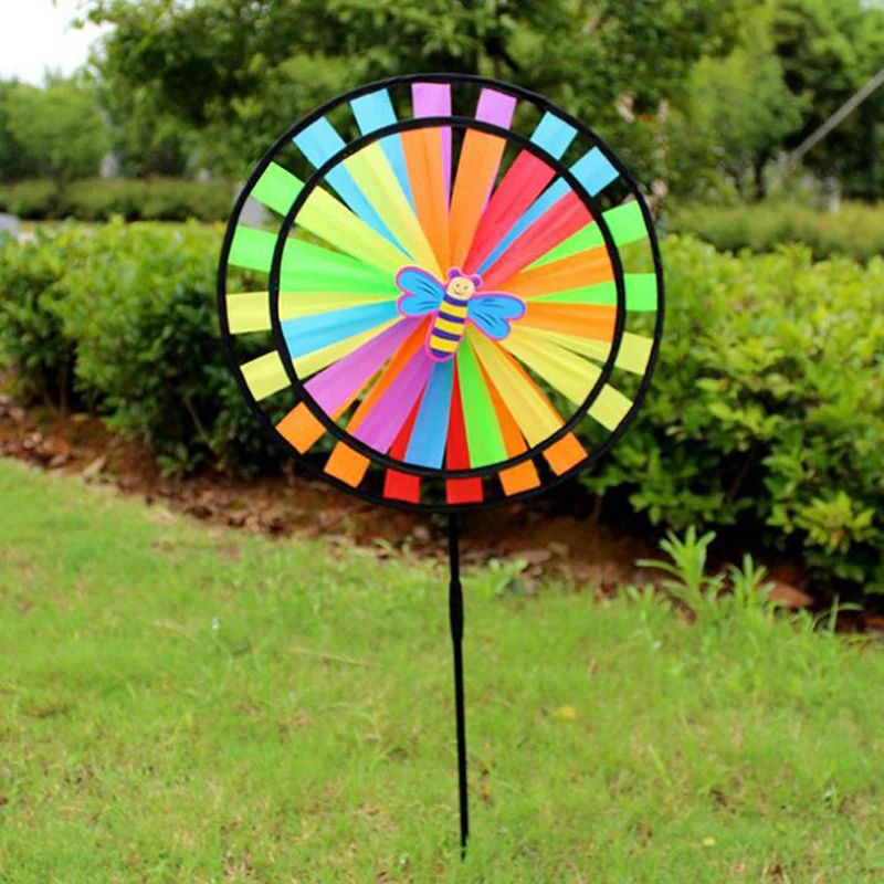 Wind Spinner Toys Double Layer Colorful Wheel