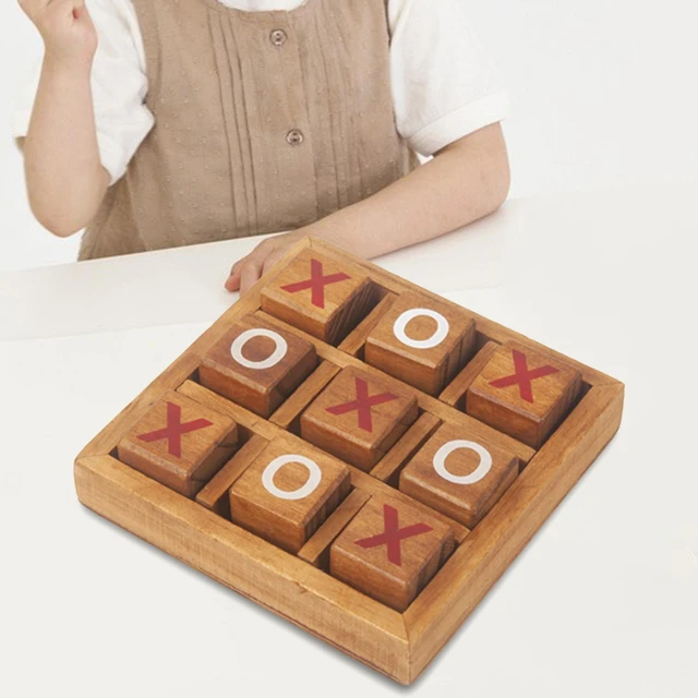 Ensemble De Jeu Traditionnel En Bois, Points Et Croix, Tic Tac Toe - Jeux  De Société - AliExpress