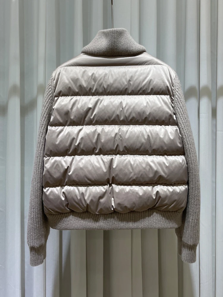 Women Winter Warm Natural Goose Down Puffer Jacket Cashmere Wool Jackets Real Mink Fur Coat Thick Female Outwear Coat