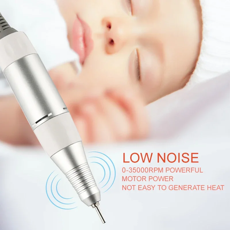 NEW Professional Electric Nail Drill Handle 35000RPM Nail Art Drill Handpiece File Polish Grind Machine Manicure Drill Accessory