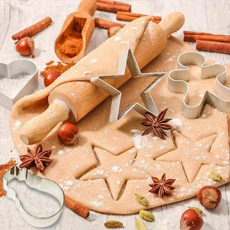 Cookie Cutter Christmas Gingerbread Xmas Tree Mold 20Pcs/set Cake Decoration Baking Biscuit Mould Stainless Steel baking mold cookie mould baking decorating tools