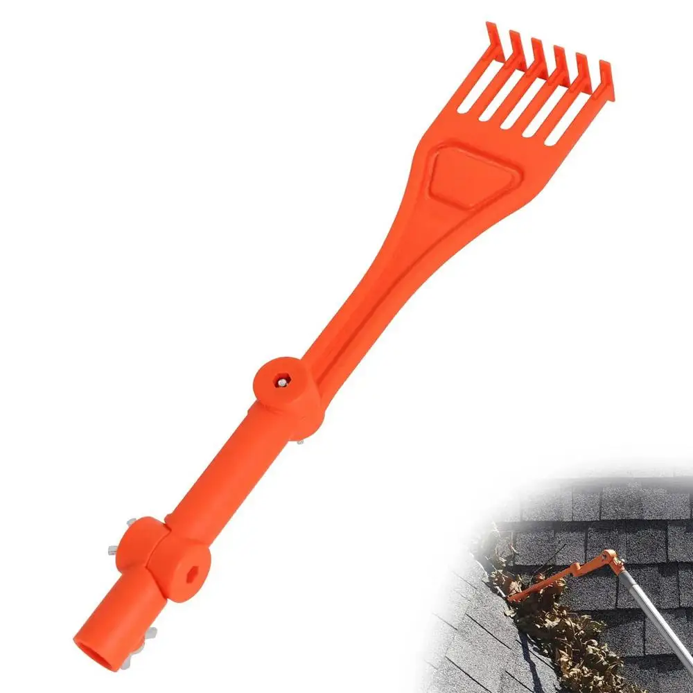 Description Picture 6 of itemGutter Rake From Ground Gutter Cleaning Tools Rotatable Handle Small Rake Rain Gutter Cleaning Tool for Roofs Gutters and