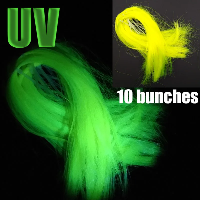 lunker UV ultra violet fluorescent fly fishing thread strand string line tying diy material assist hooks flies