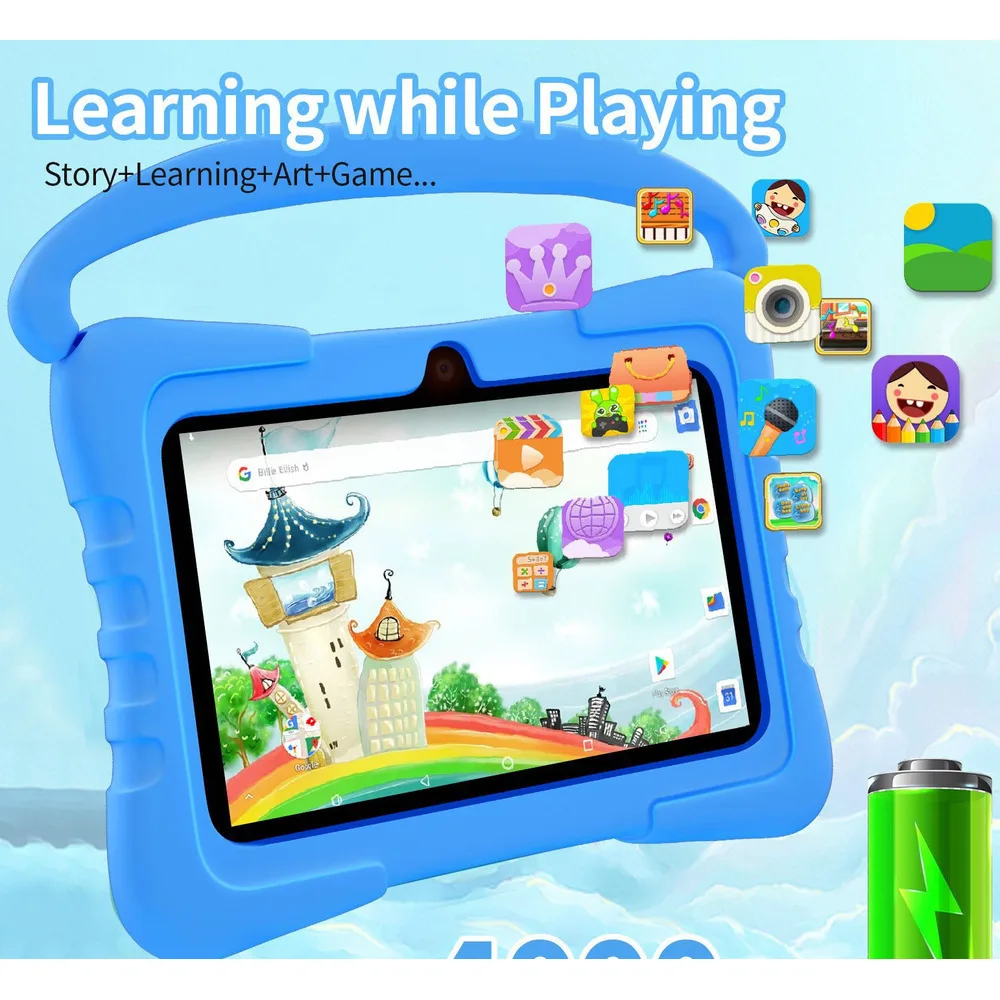 Tablette d'apprentissage intelligente pour enfants de 7 pouces WIFI Bluetooth_voghion.com