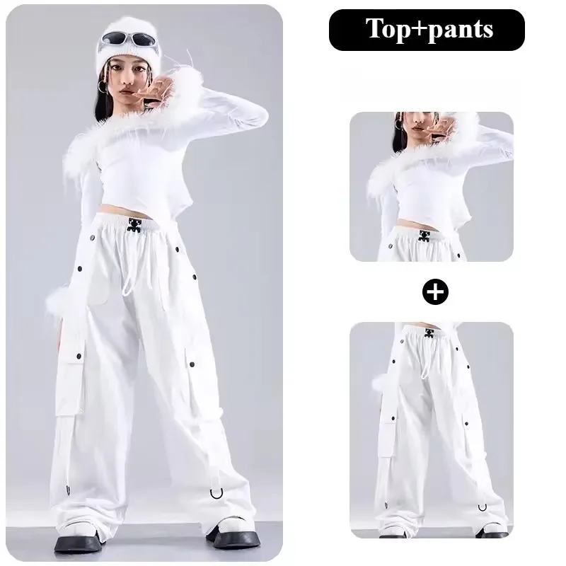 Girls Jazz Dance Performance Suit Kids Hip Hop Stage Wear Kpop