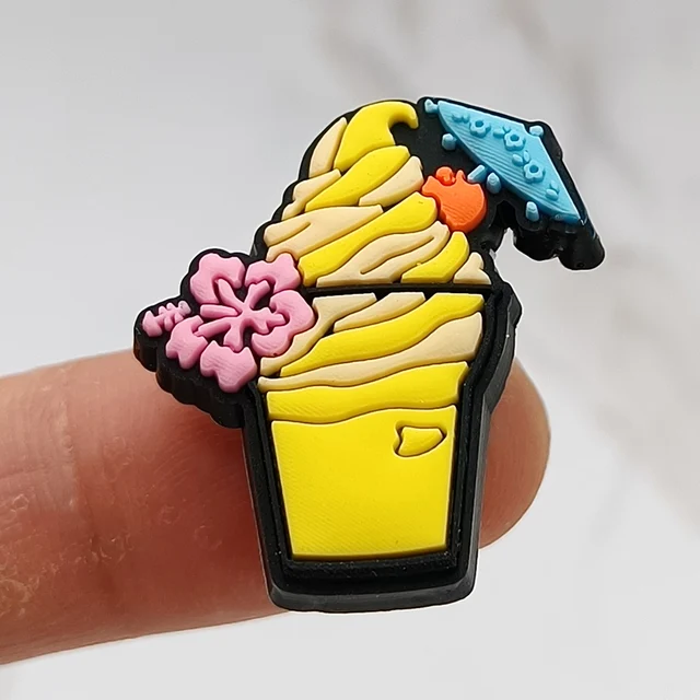 Dropshipping 1Pcs PVC Shoe Buckle Accessories Funny DIY Cute Food Shoes Decoration Jibz For Croc Charms Kids X-mas Gift P