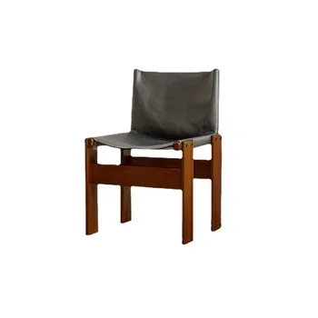Nordic Comfortable Dining Chair Ergonomic Garden Modern Luxury Dining Chair Trendy Wood Chaises Salle À Manger Kitchen Furniture