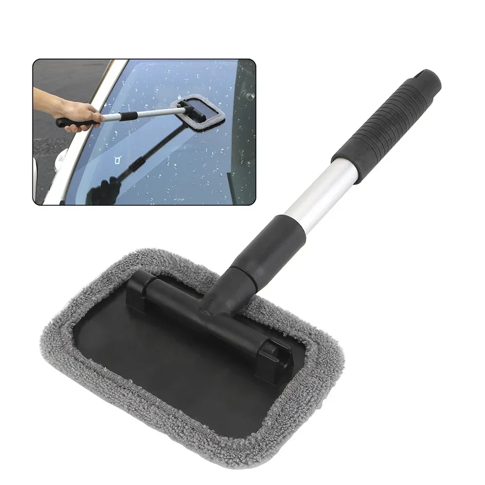 Car Window Cleaner Telescopic Windshield Cleaning Tools Glass Washing Brush Wash Rod Auto Accessories