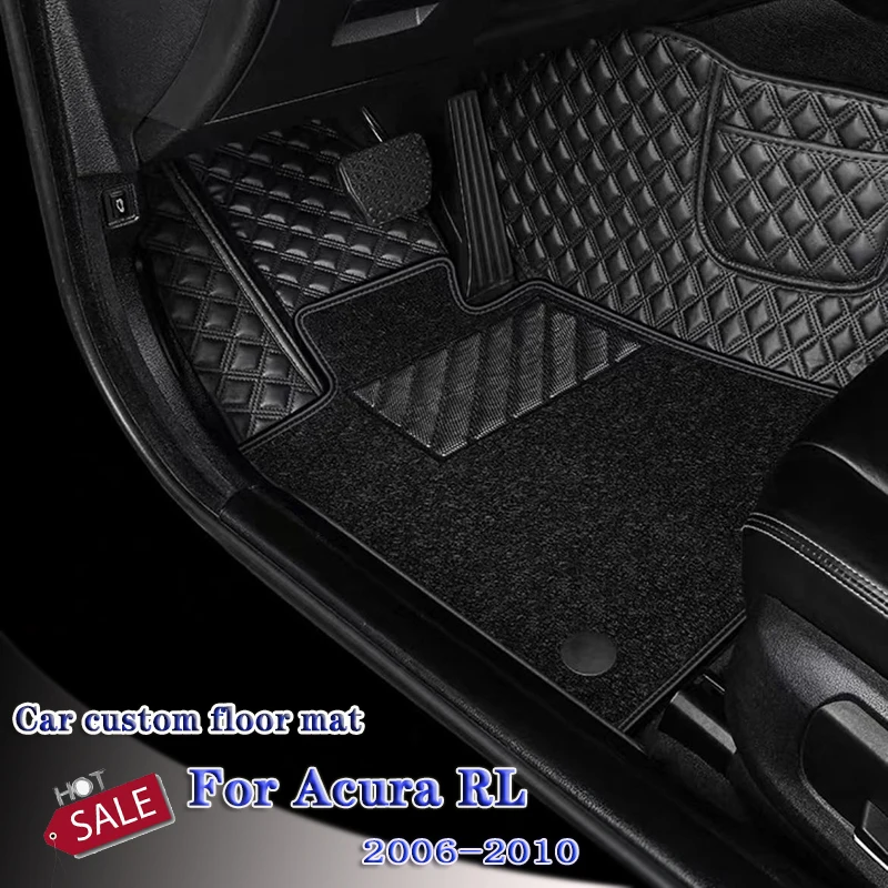 

Car Floor Mats Rugs For Acura RL 2010 2009 2008 2007 2006 Leather Waterproof Car Carpets Custom Auto Interior Accessories Covers