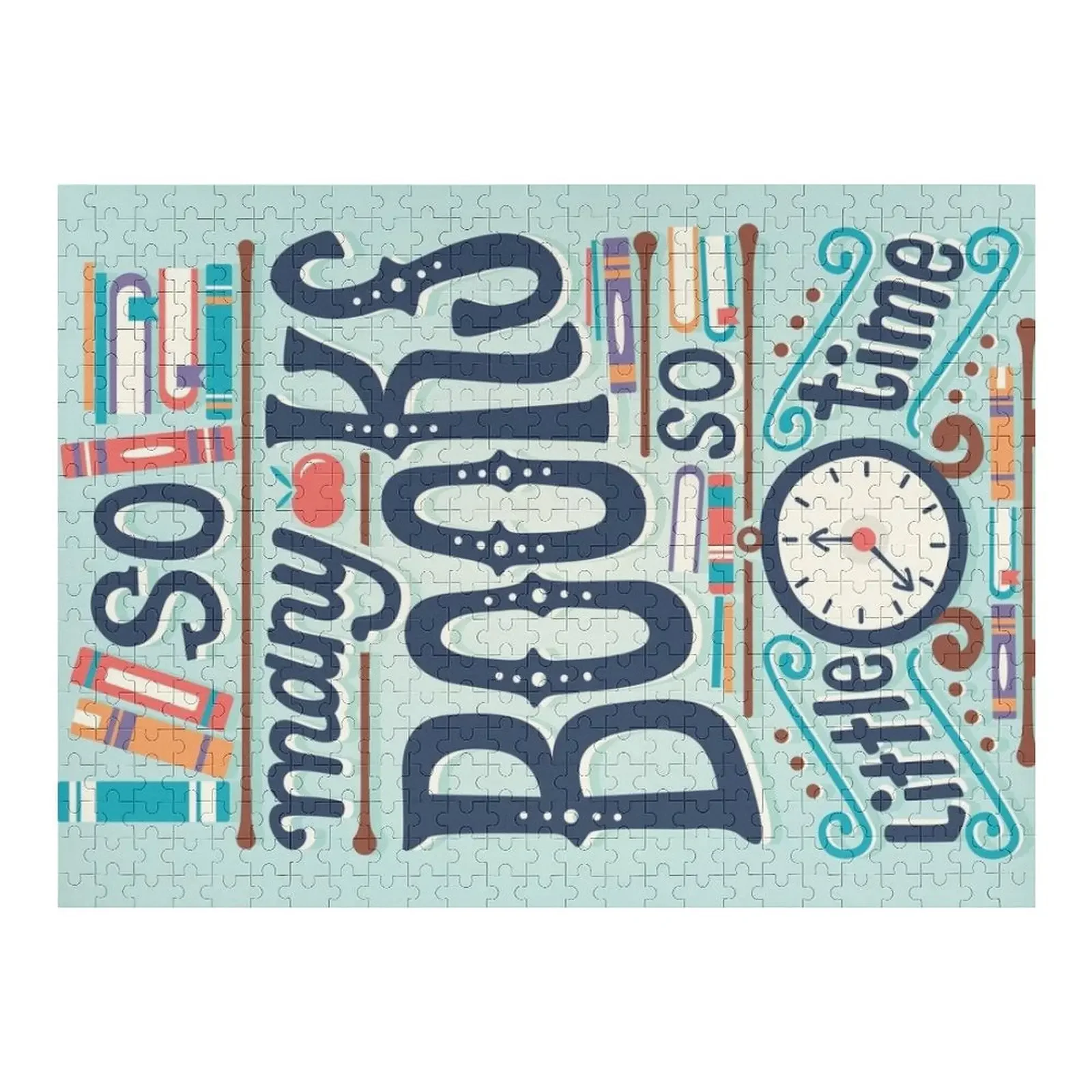 

So many books so little time Jigsaw Puzzle Personalized Gifts Wooden Animal Wooden Name Wooden Name Custom Personalized Puzzle