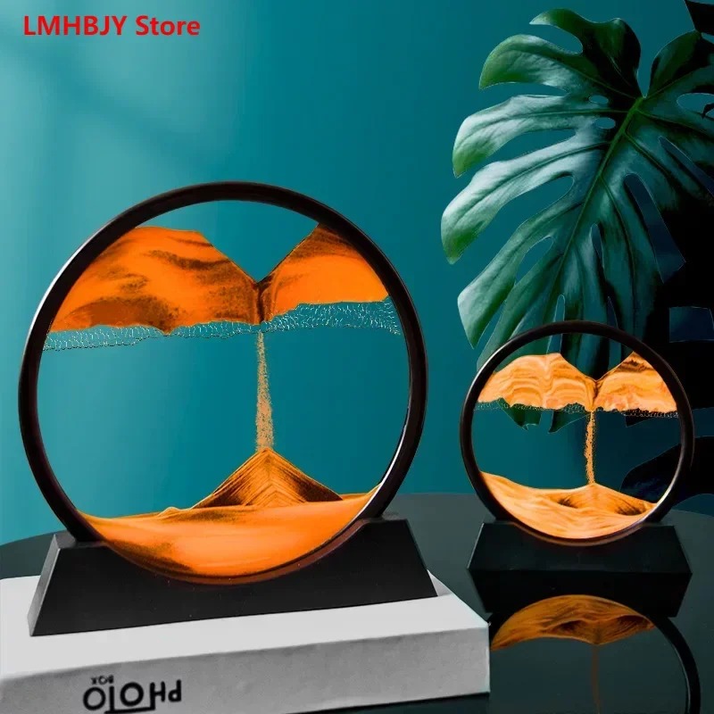 

LMHBJY Скандинавская креативная 3D картина из стекла с сыпучим песком, декоративные песочные часы, для гостиной, офиса, картина с сыпучим песком, украшение